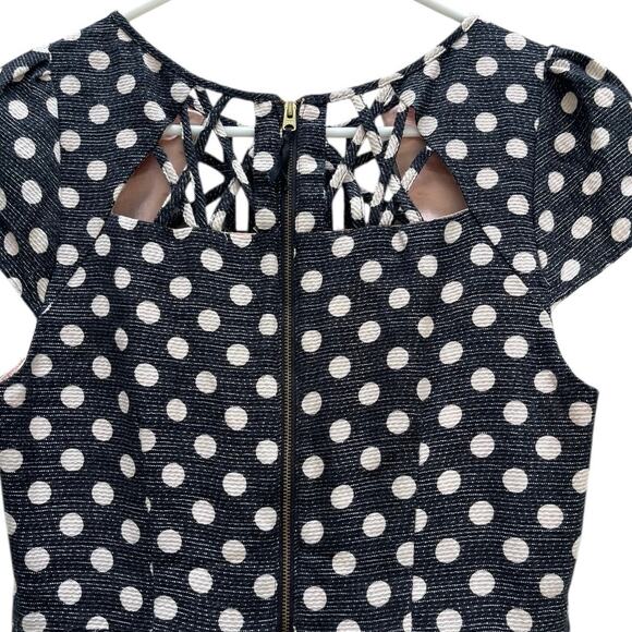 Maeve Anthropologie Nicola Dress Polka Dot Fully Lined Back Zip Women's 4 - Picture 7 of 7